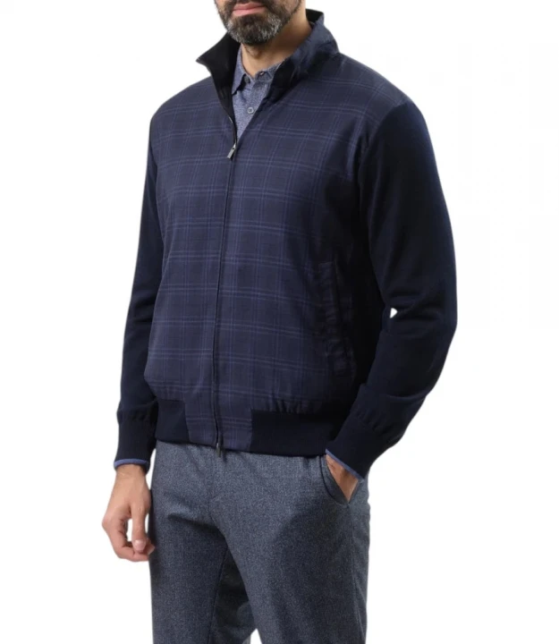 Men's Knitted Wool Zipped Sweater 1