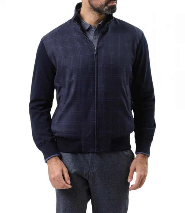 Men's Knitted Wool Zipped Sweater