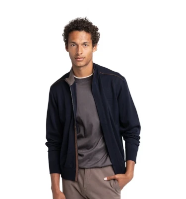 Men's Knitted Wool Zipped Sweater 4
