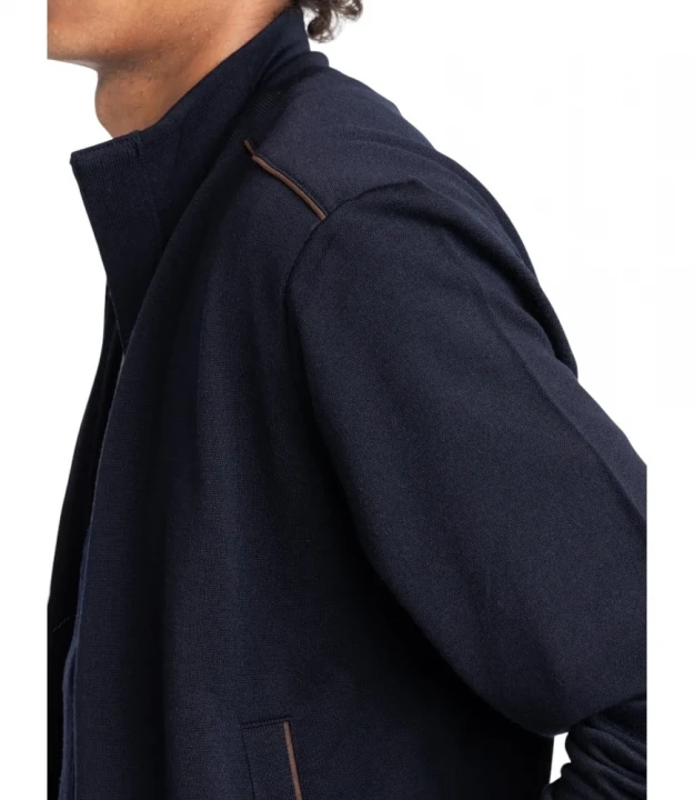 Men's Knitted Wool Zipped Sweater 1