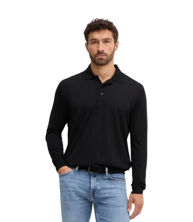 Men's Knitted Wool Polo Shirt