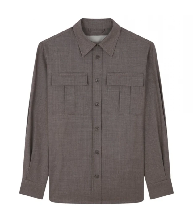 Oversized Stretch Wool Shirt 3