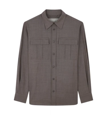 Oversized Stretch Wool Shirt 3