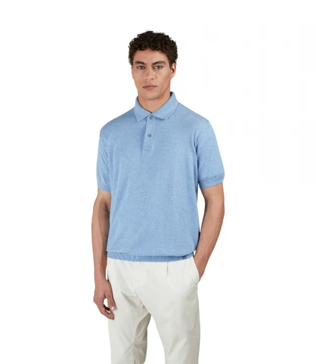 Men's Knitted Cotton Poloshirt