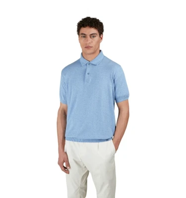 Men's Knitted Cotton Poloshirt