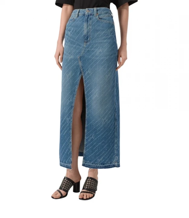 C-Denim Long Skirt