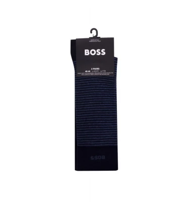 2 Pack Regular Length Stripe Crew Socks
