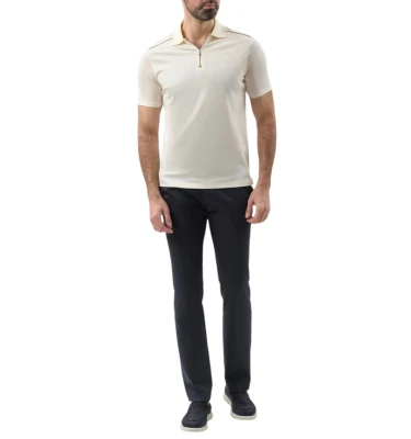 Men's Knitted Cotton Zipped Polo Shirt 3
