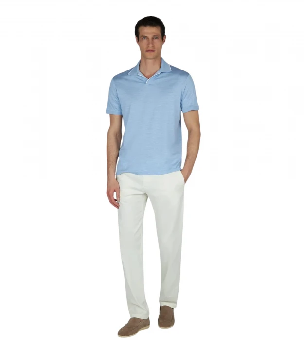 Cotton Silk Polo Shirt 1