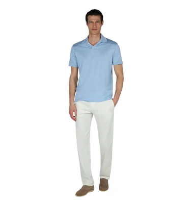 Cotton Silk Polo Shirt 1