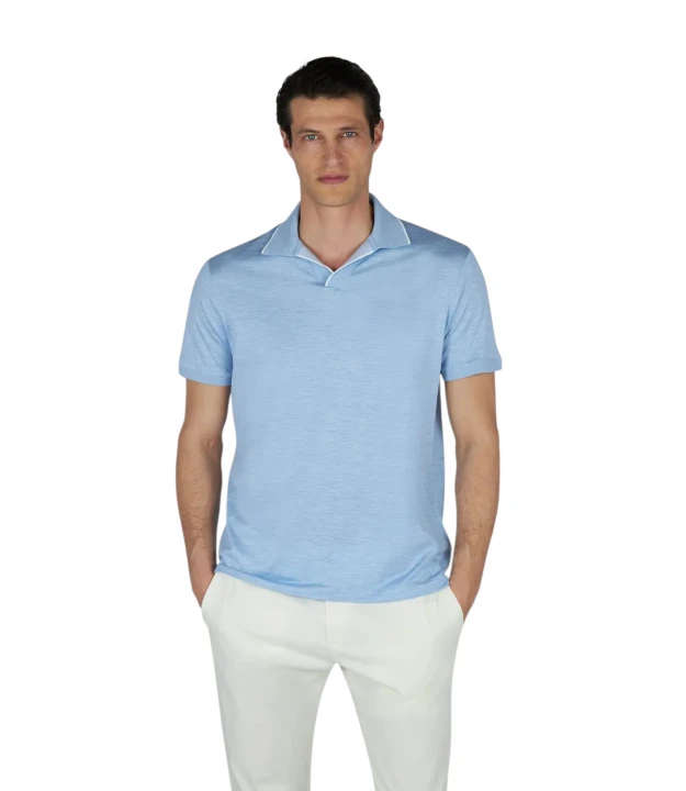 Cotton Silk Polo Shirt