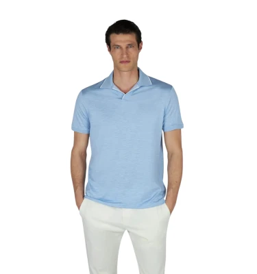 Cotton Silk Polo Shirt
