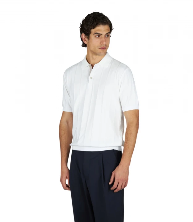 Men's Knitted Cotton Poloshirt