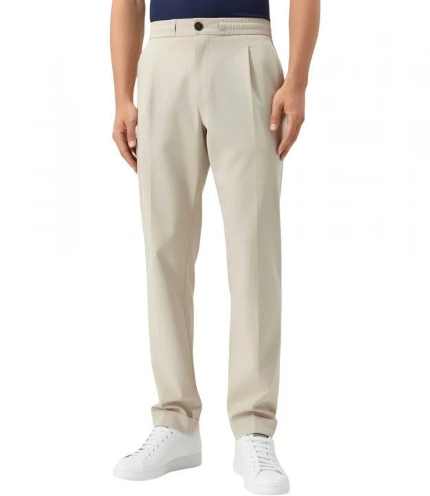 Men's Woven Chino Pants With Coulisse