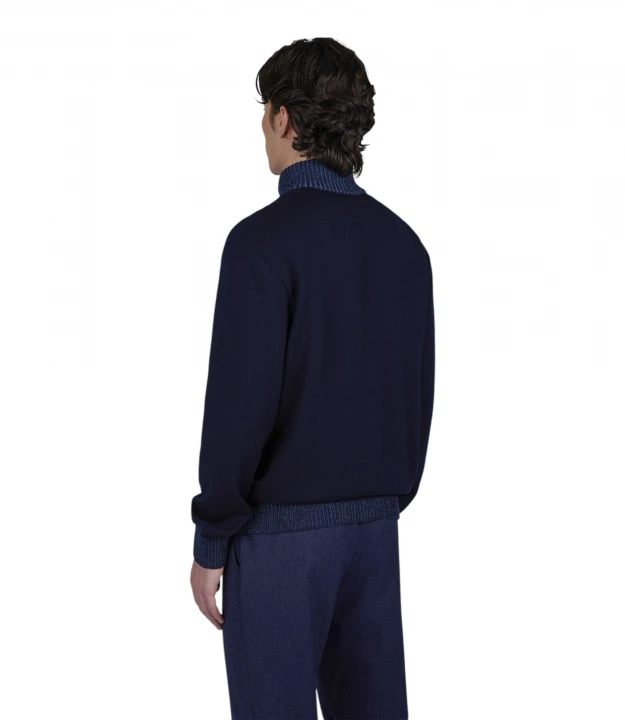 Men's Knitted Wool Zipped Sweater 1