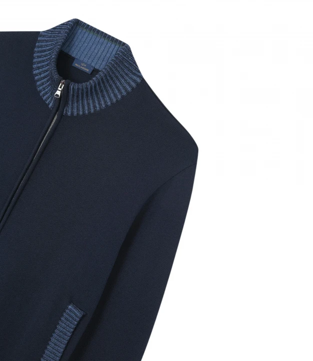 Men's Knitted Wool Zipped Sweater 4