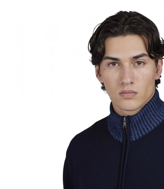 Men's Knitted Wool Zipped Sweater 2