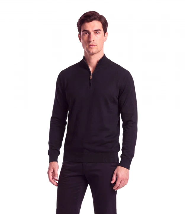 Men's Knitted Wool Zipped Sweater
