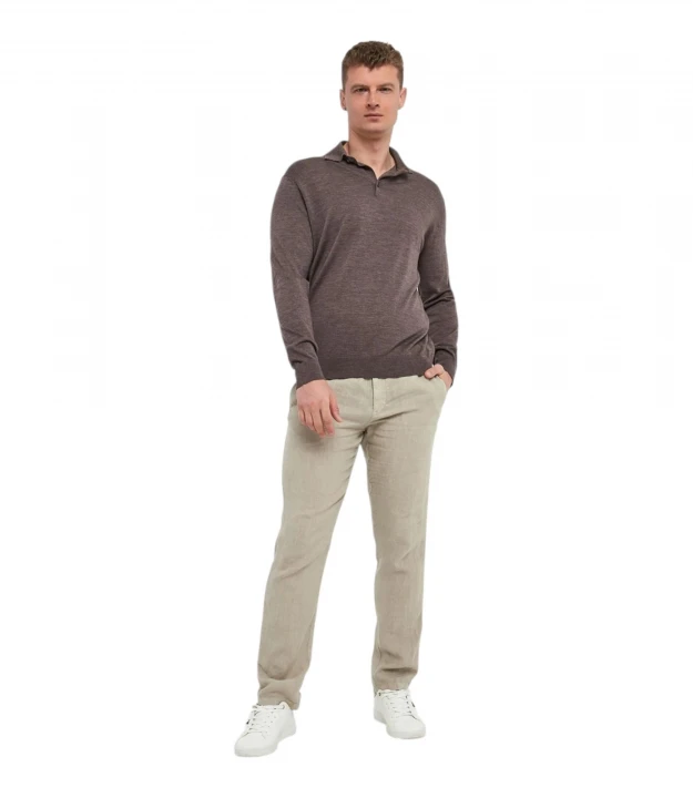 Men's Knitted Wool Polo Shirt With Buttons 3