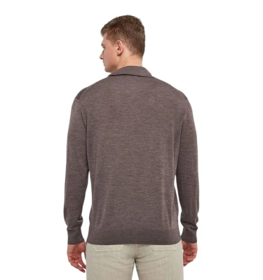 Men's Knitted Wool Polo Shirt With Buttons 1
